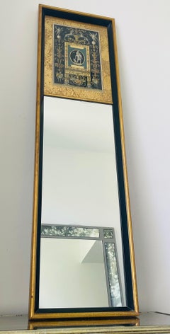 Antique Italian Eglomise Tall Hallway Mirror