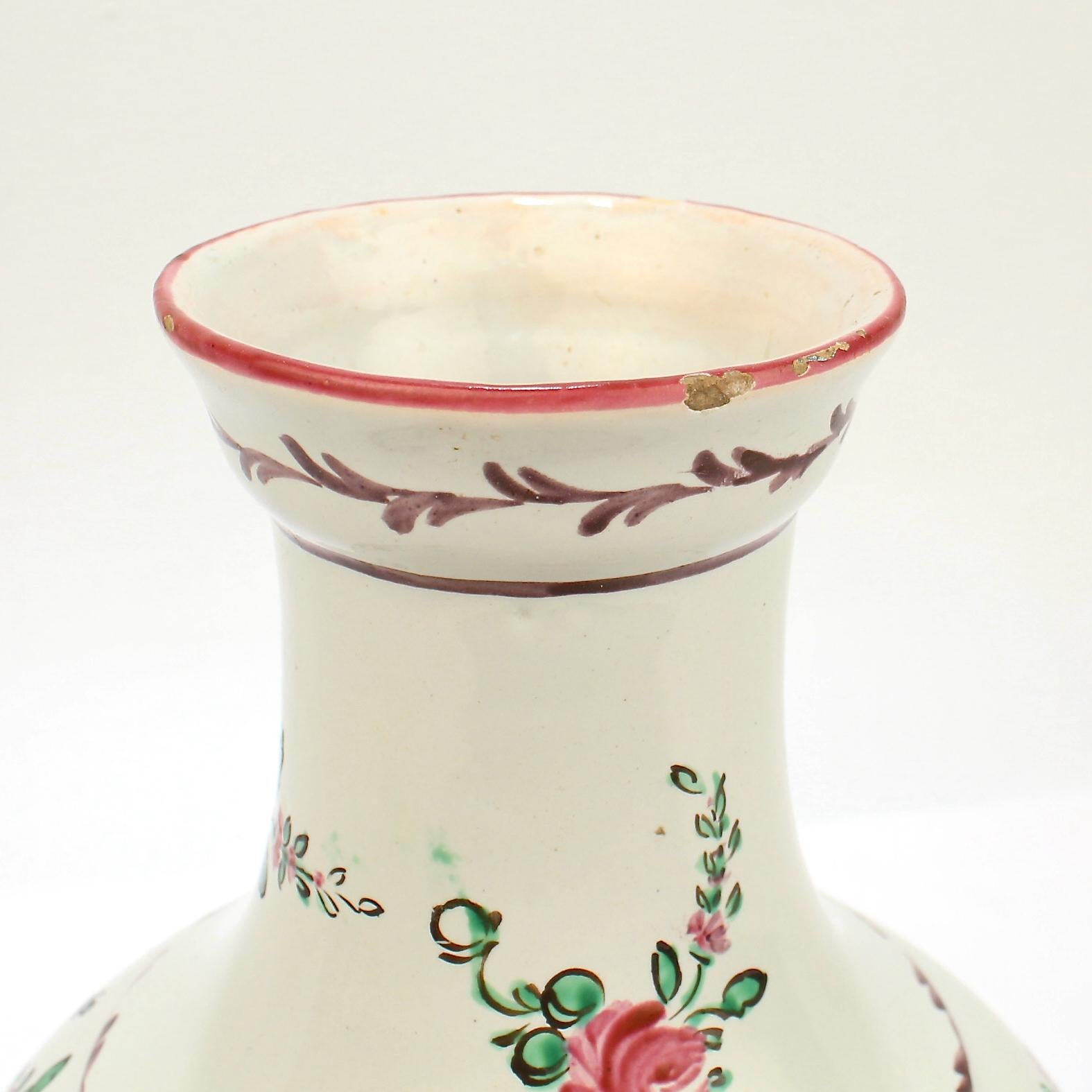 Antique Italian Faience Pottery Apothecary Semi d' Agnocasto Drug Jar For Sale 6