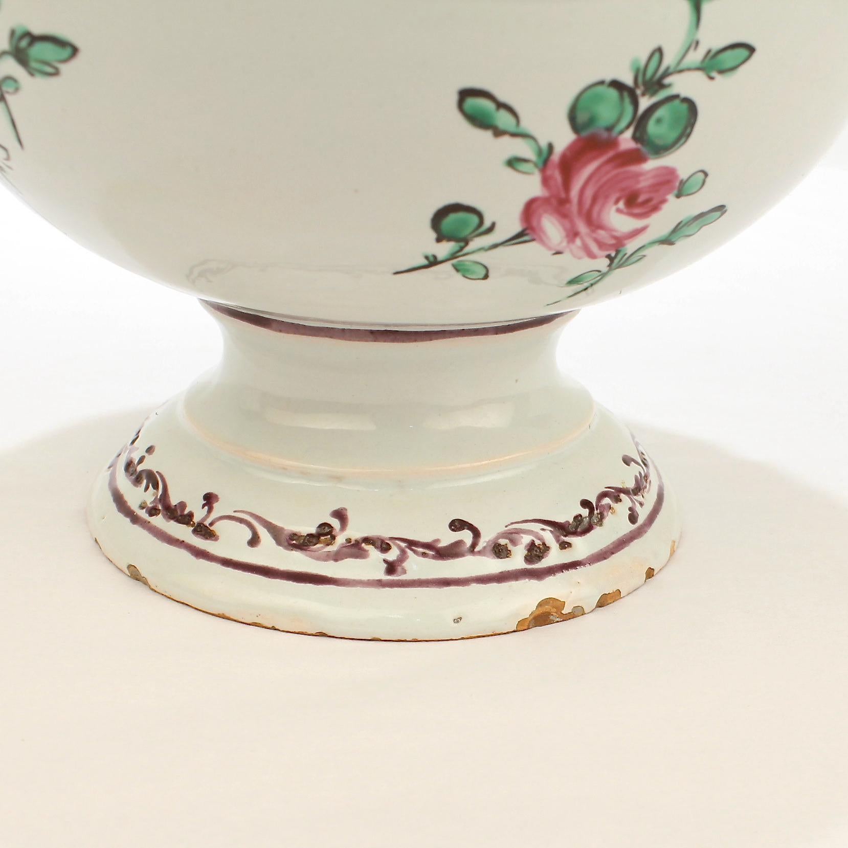 Antique Italian Faience Pottery Apothecary Semi d' Agnocasto Drug Jar For Sale 7