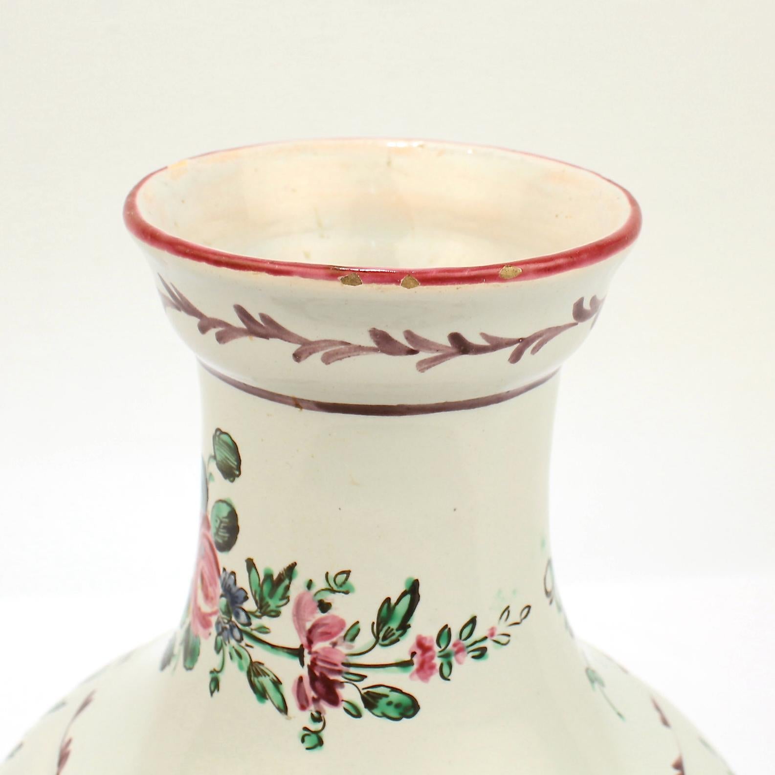 Antique Italian Faience Pottery Apothecary Semi d' Agnocasto Drug Jar For Sale 8