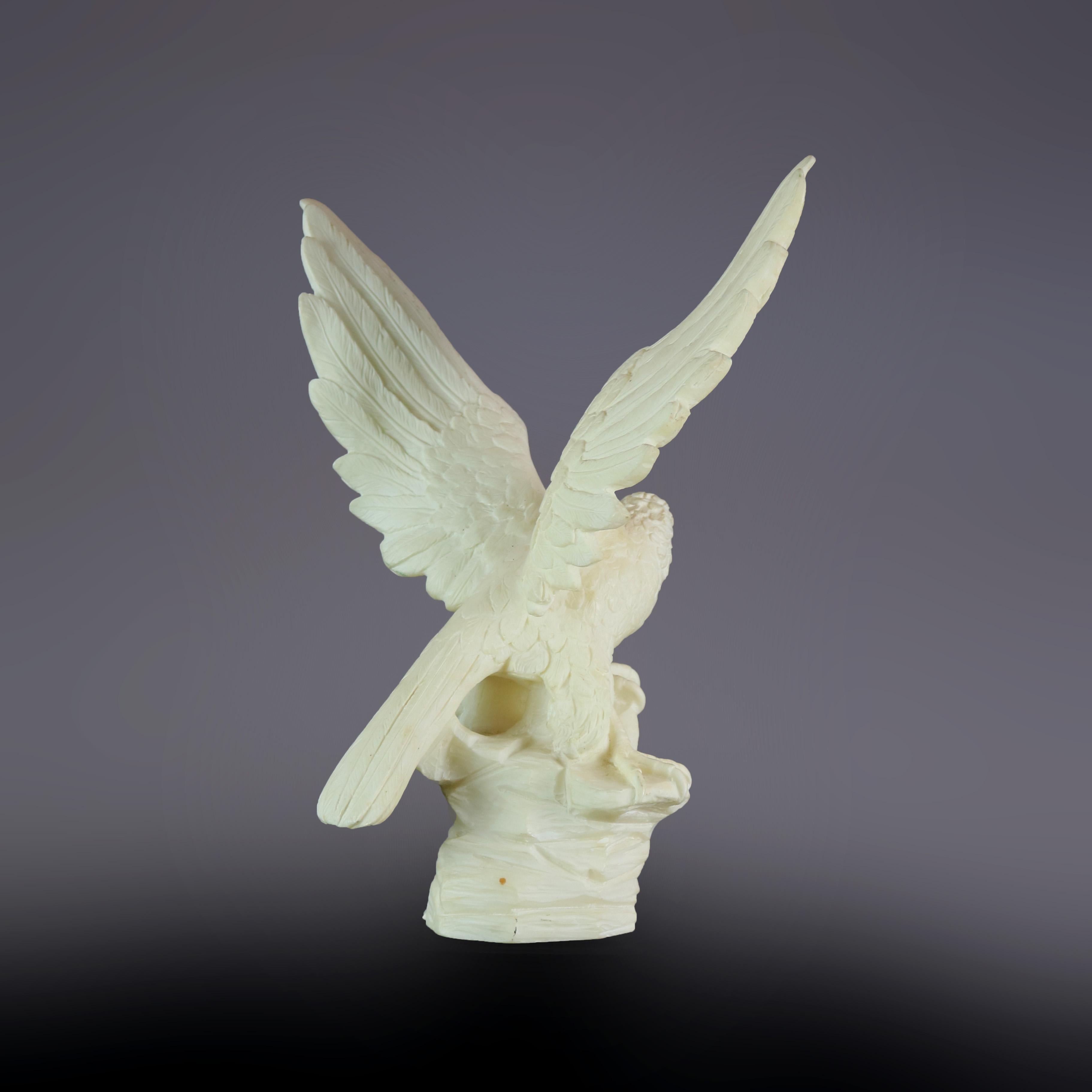 Antique Italian Figural Carved Alabaster Eagle Sculpture, 20th Century 2