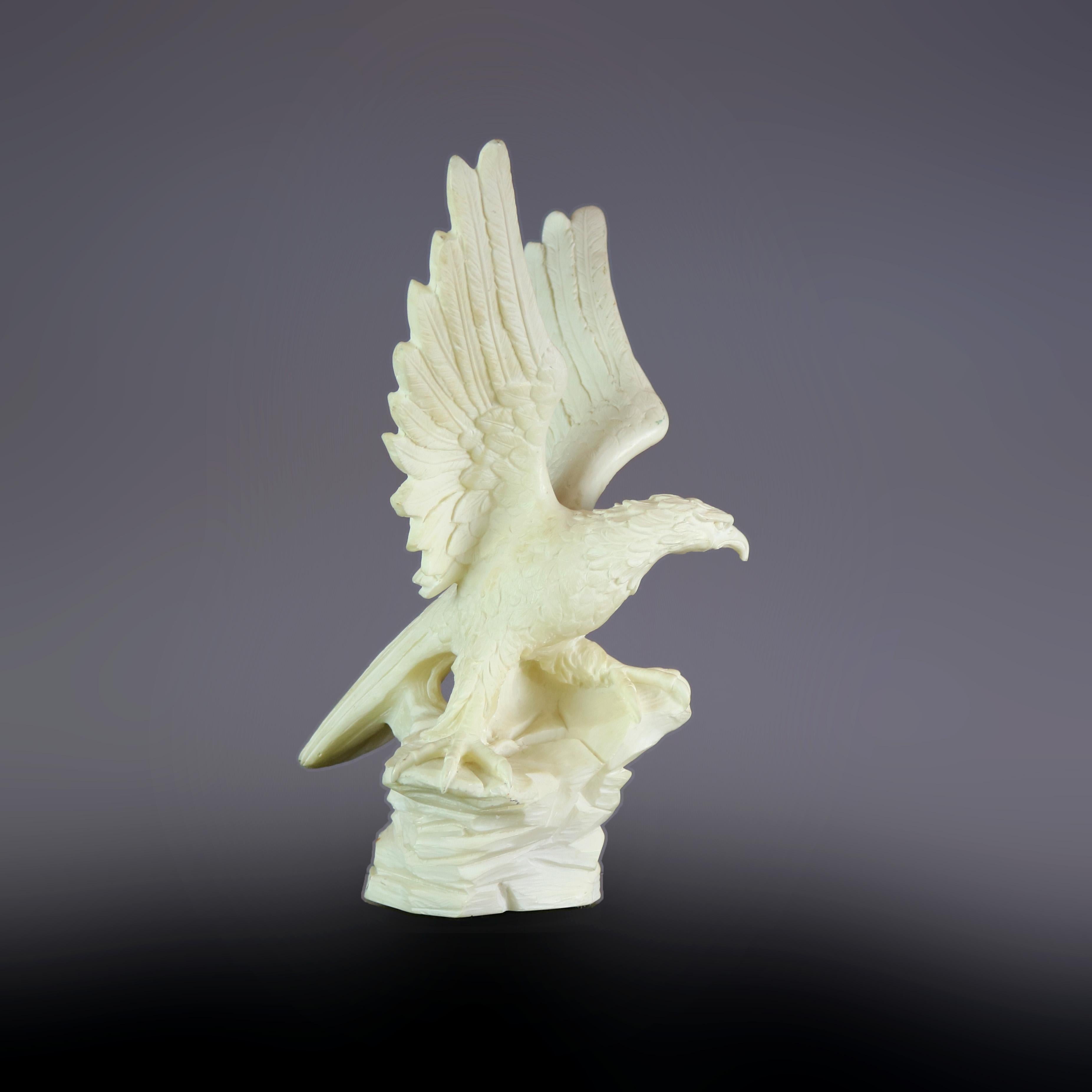 Antique Italian Figural Carved Alabaster Eagle Sculpture, 20th Century 3