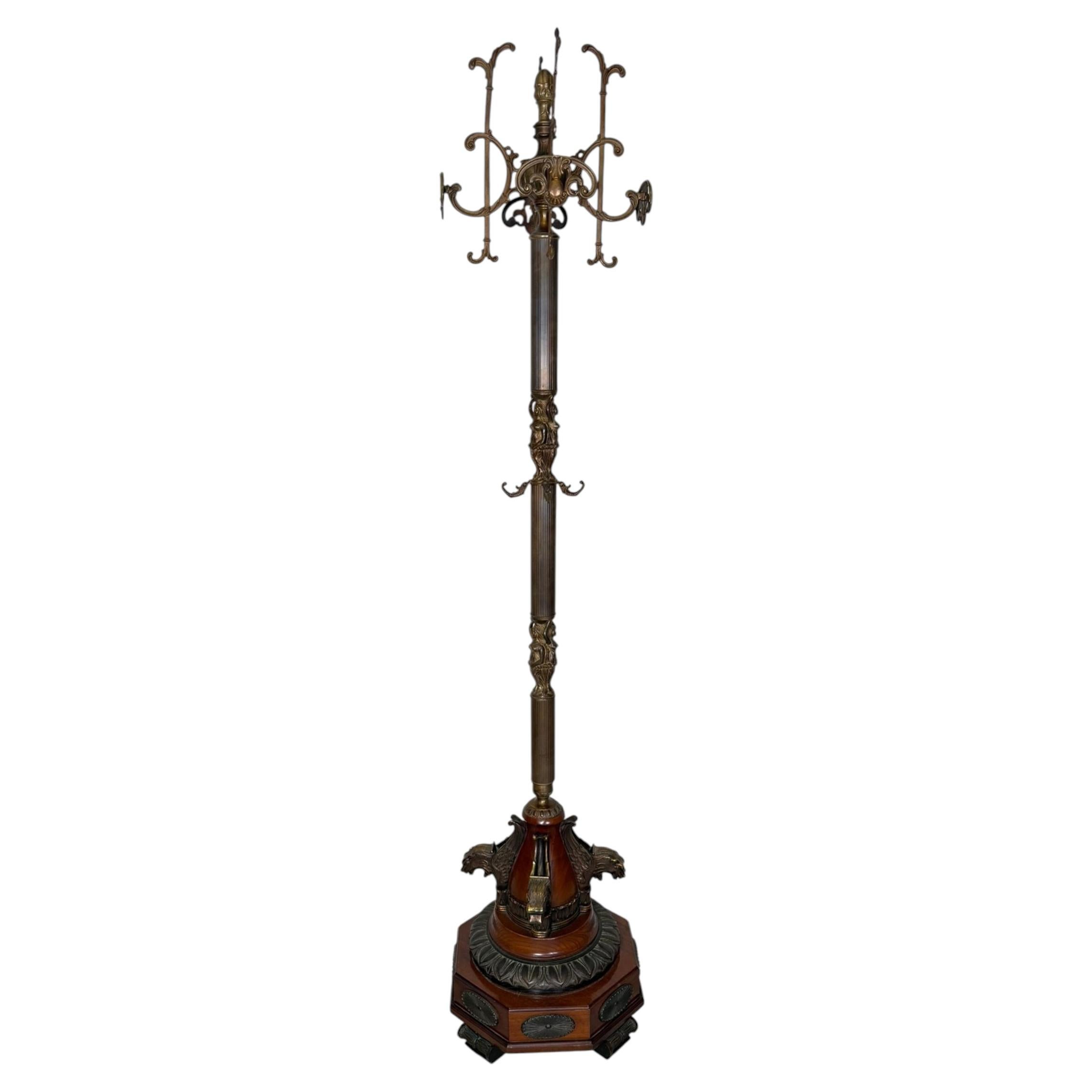 Antique Italian Figural Coat Rack Stand, Neoclassical Style