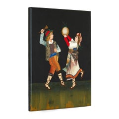 Antikes italienisches figuratives Pietra-Dure-Paneel, antik