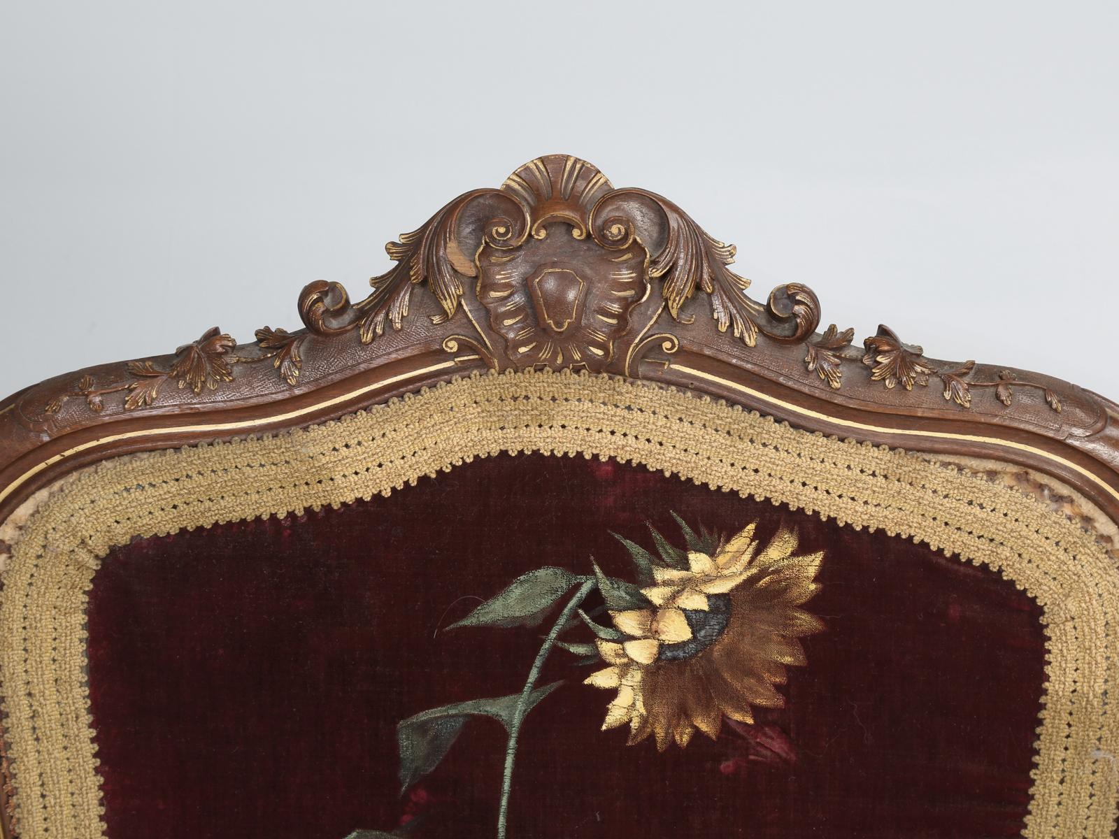 Louis XV Antique Italian Fireplace Screen and Part of a Huge Parlor Suite