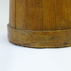 Antique Italian Folk Art Wheat Measuring Container Used as a Plant Holder.