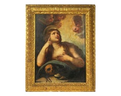 Antique Italian Follower Of Luca Giordano Oil Painting