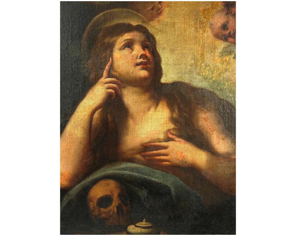 Antique Italian Follower Of Luca Giordano Oil Painting In Good Condition In New York, NY