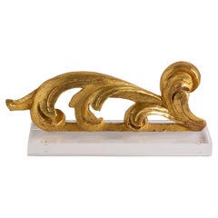 Antico fregio italiano in legno dorato