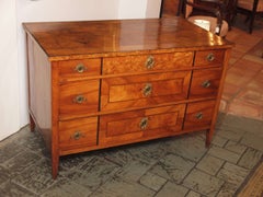 Antique Italian Fruitwood and Walnut Commode