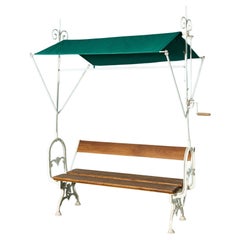 Antique Italian Garden Bench with Canopy