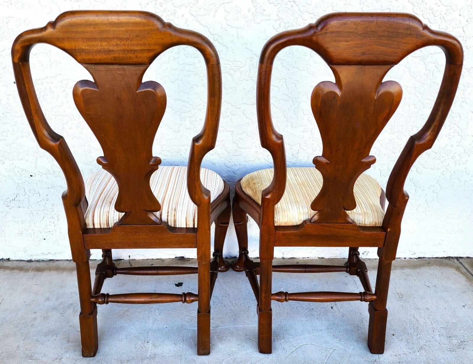 Antique Italian Georgian Dining Chairs Shell Walnut Set of 5 For Sale 6