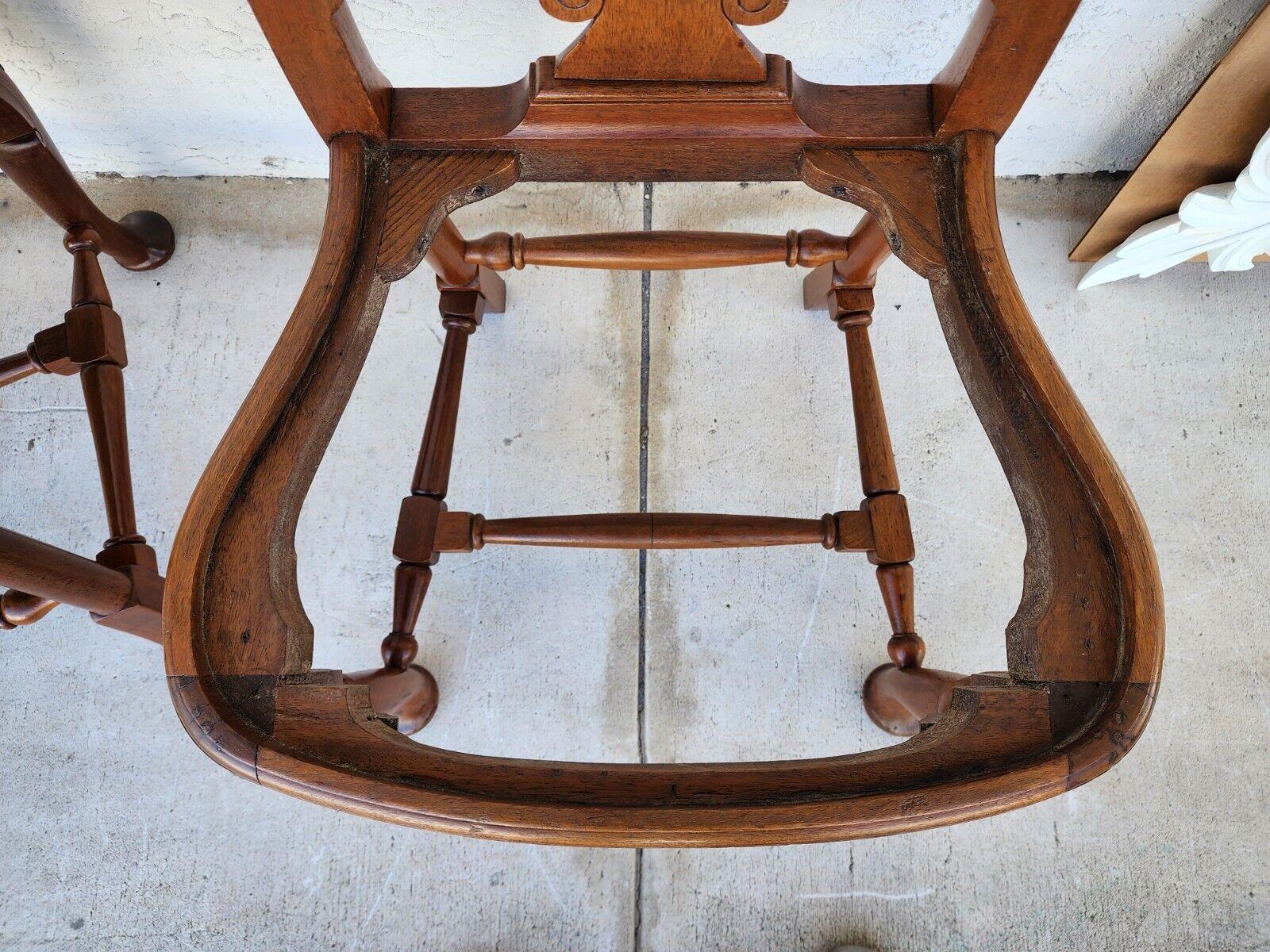Antike italienische georgianische Esszimmerstühle aus Muschelnussholz, 5er-Set im Angebot 8
