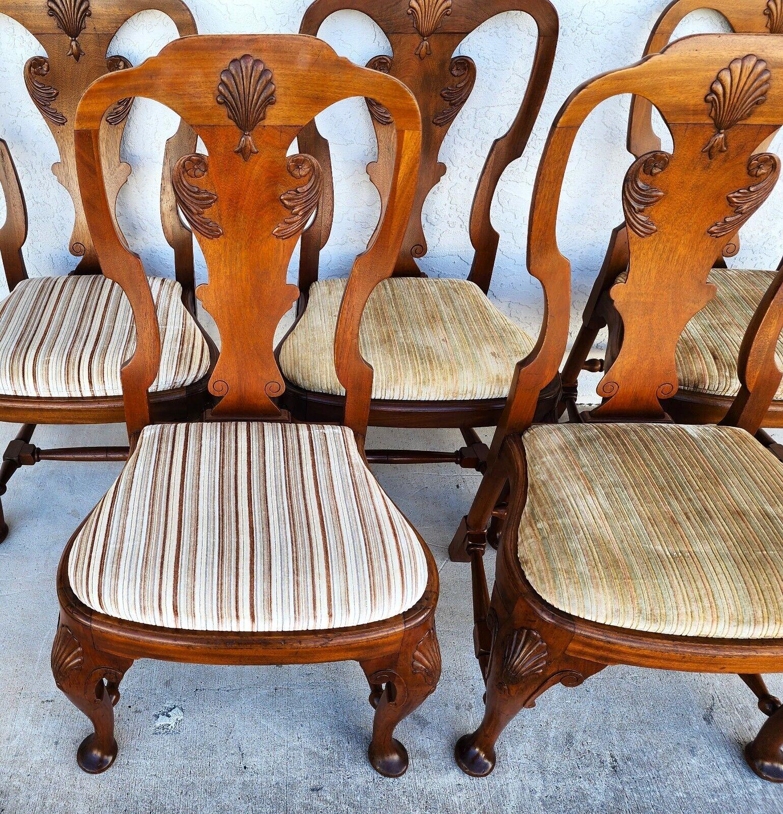 For FULL item description click on CONTINUE READING at the bottom of this page.

Offering One Of Our Recent Palm Beach Estate Fine Furniture Acquisitions Of A 
Set of 5 Antique 1930s Italian Venetian Shell Dining Chairs in Solid Walnut 

Approximate