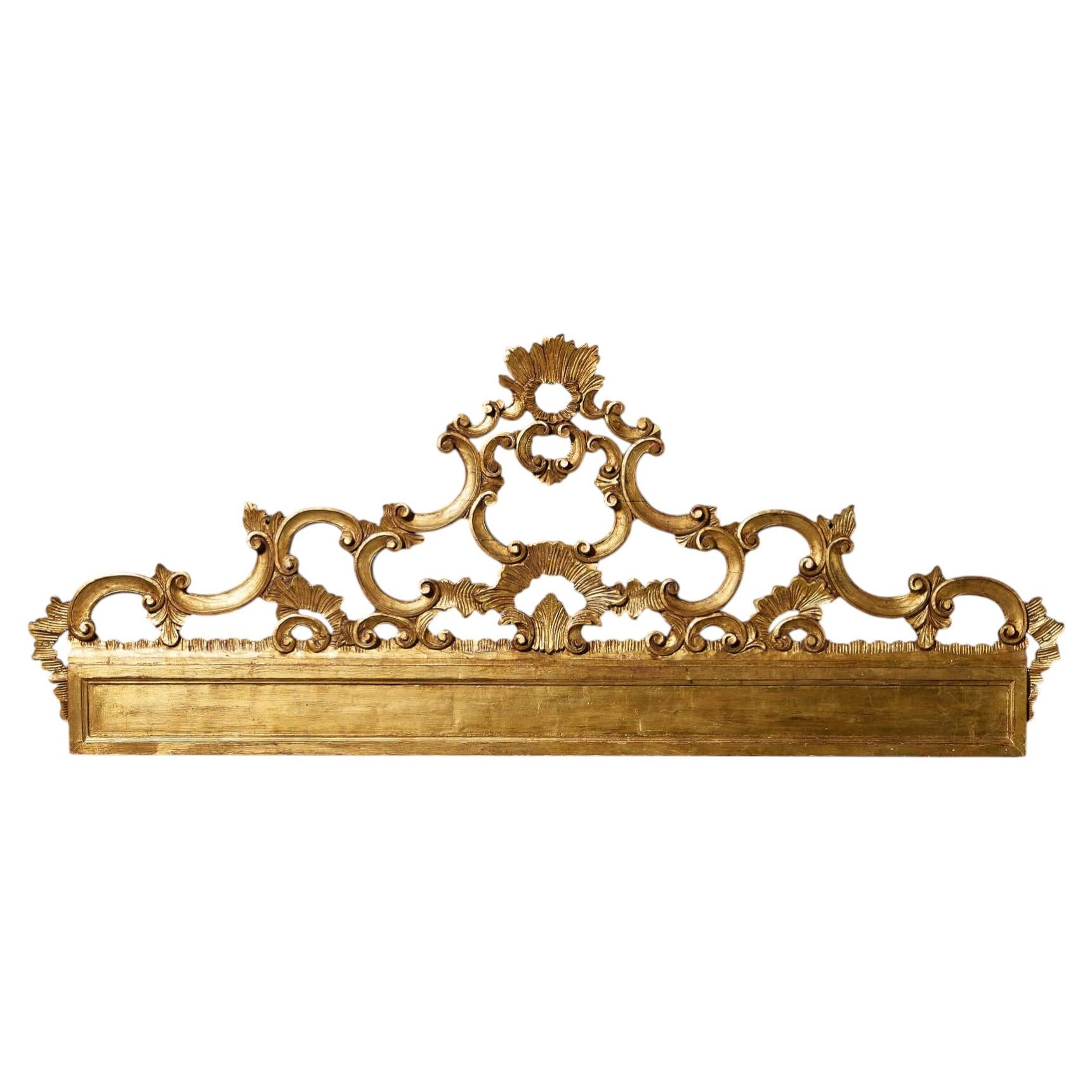 Antique Italian Gilded Carved Panel