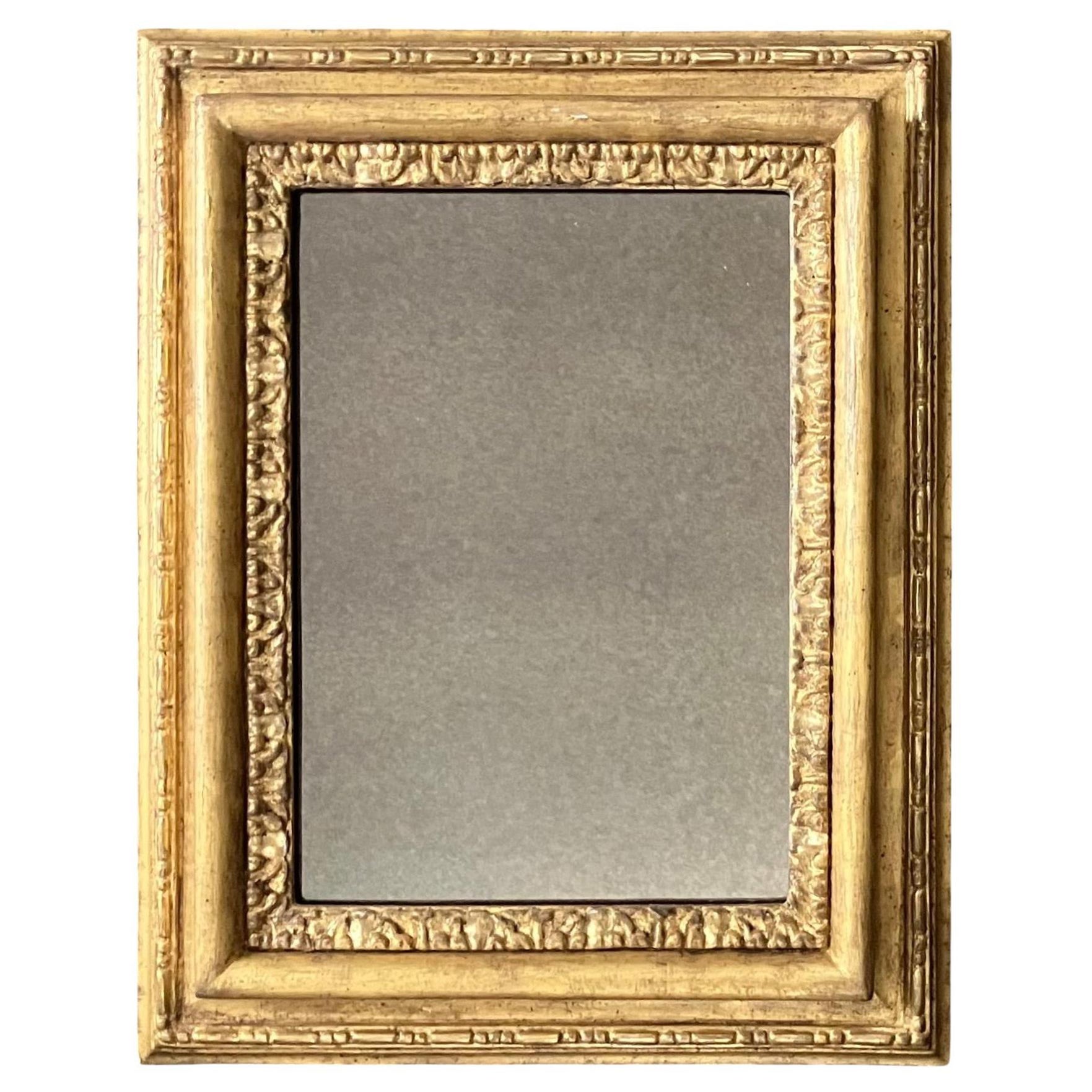 Antique Italian Gilt Framed Bronze Mirror For Sale