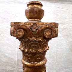 Antique Italian Gilt Wood Floor Lamp