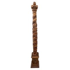 Antique Italian Gilt Wood Floor Lamp