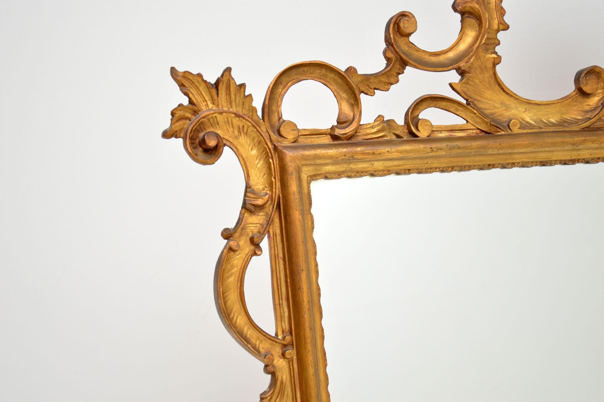 Giltwood Antique Italian Gilt Wood Mirror