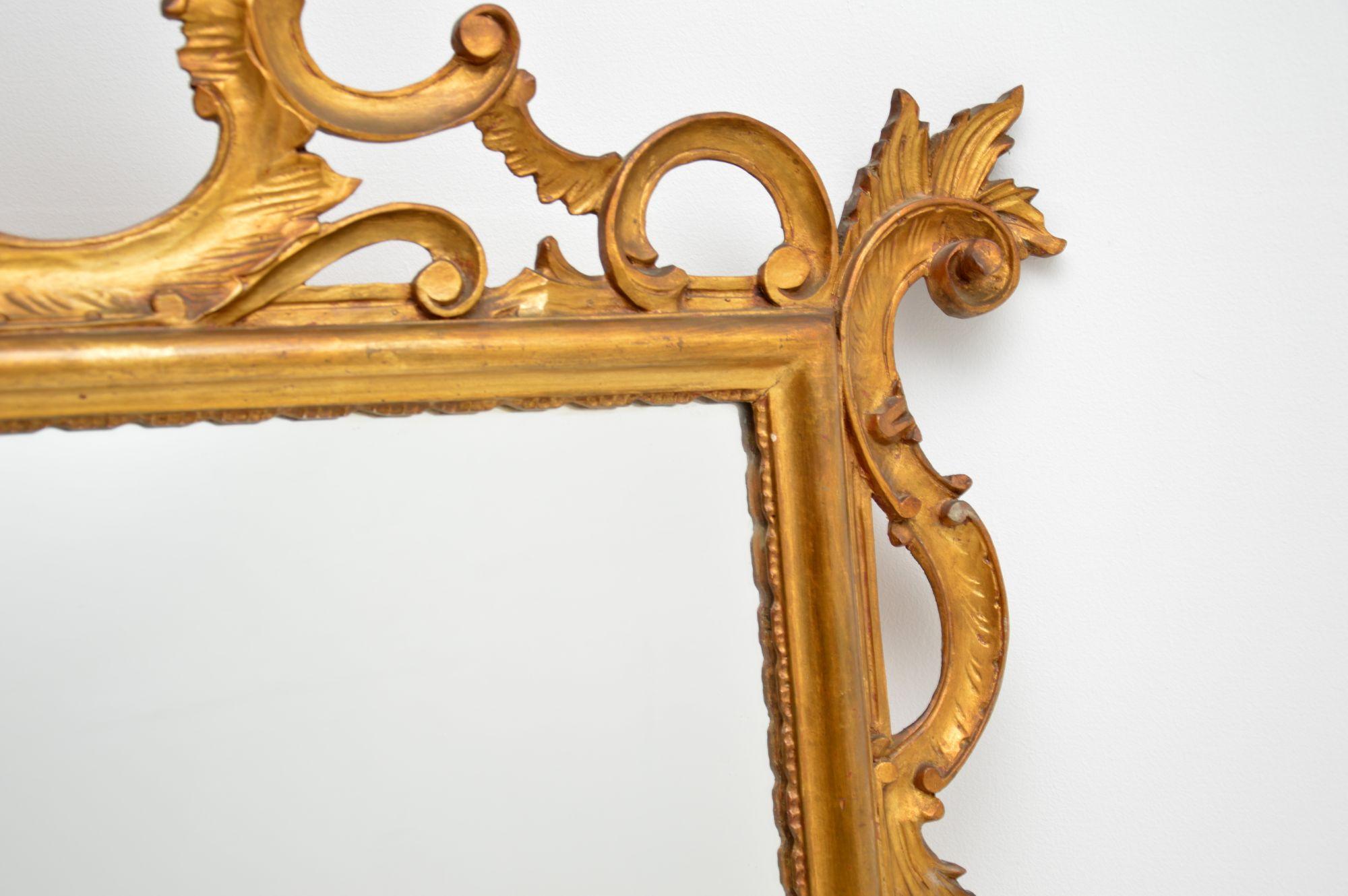 Antique Italian Gilt Wood Mirror 1