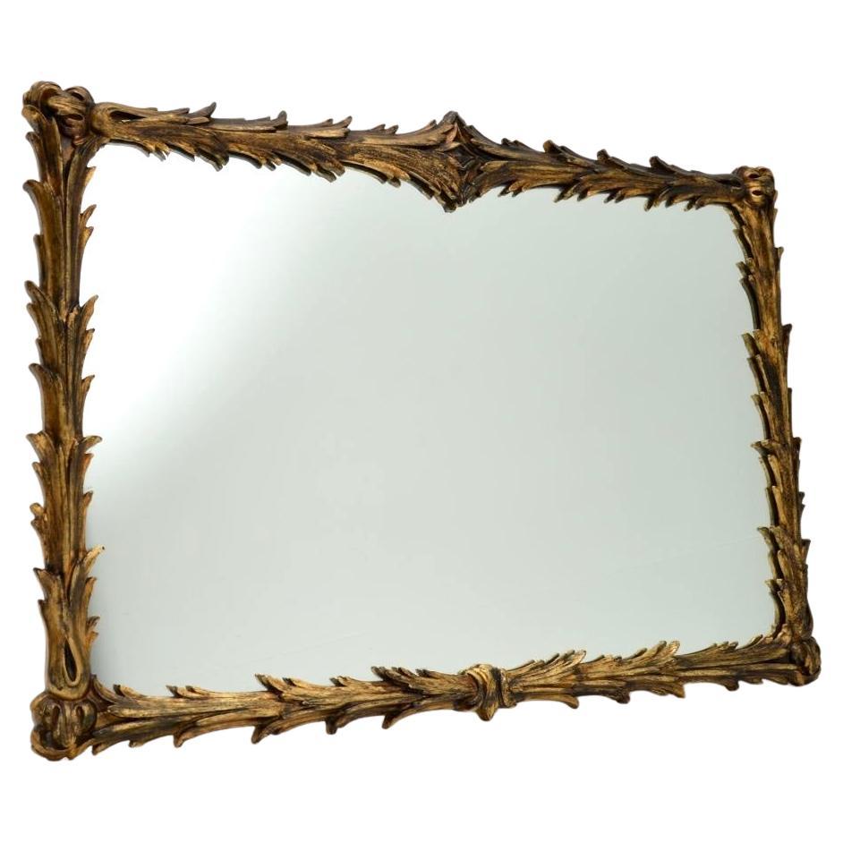 Antique Italian Gilt Wood Mirror (miroir italien en bois doré) en vente