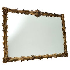 Antique Italian Gilt Wood Mirror (miroir italien en bois doré)