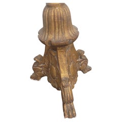 Antique Italian Gilt Wood Pricket Floor Altar or Candlestick