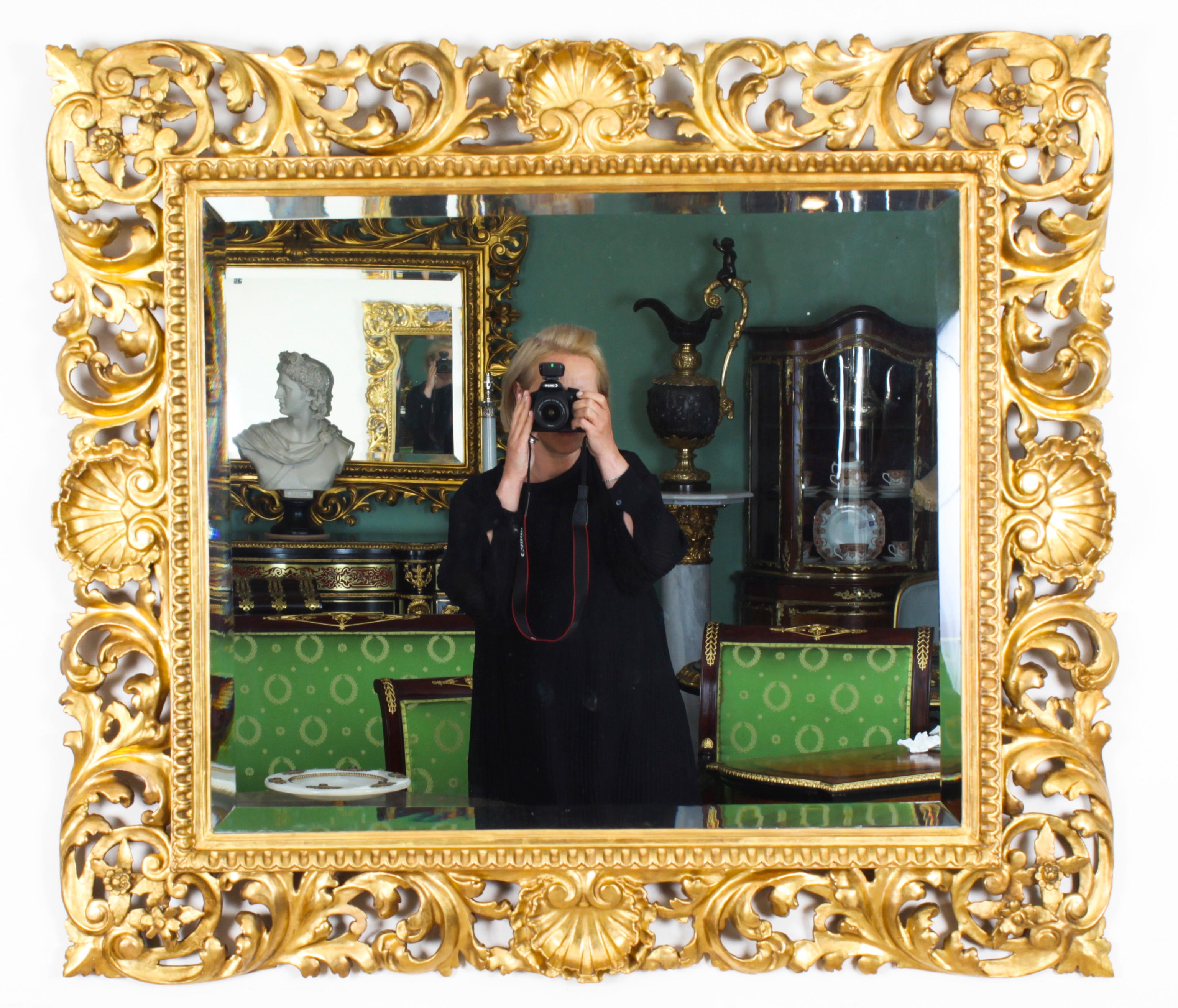 Antique Italian Giltwood Florentine Mirror 19th Century 7