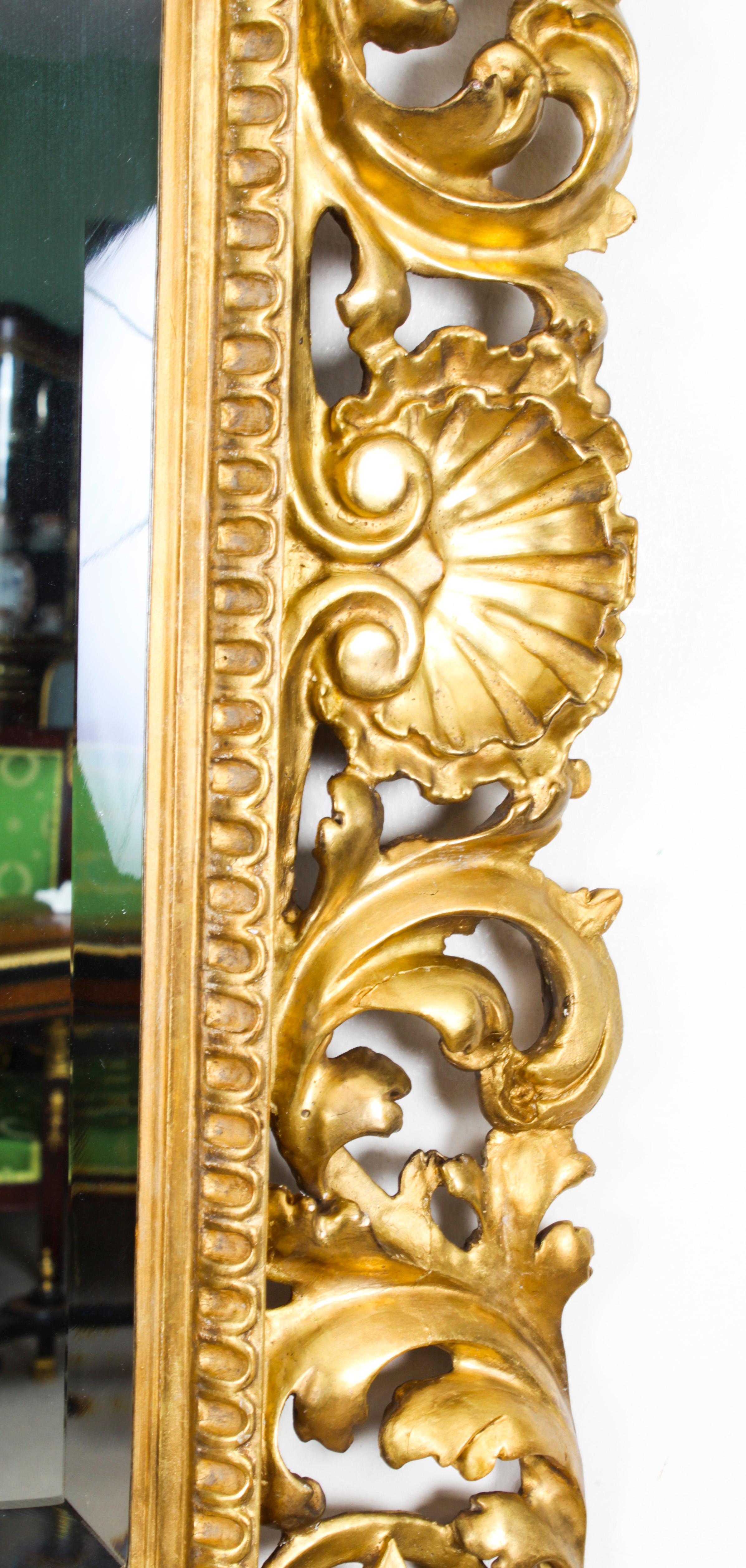 Antique Italian Giltwood Florentine Mirror 19th Century 3