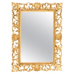 Antique Italian Giltwood Florentine Mirror 19th Century 40 x 30cm