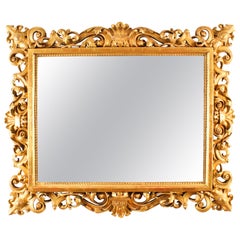 Antique Italian Giltwood Florentine Mirror 19th Century Antique Italian Giltwood Florentine Mirror 19th Century