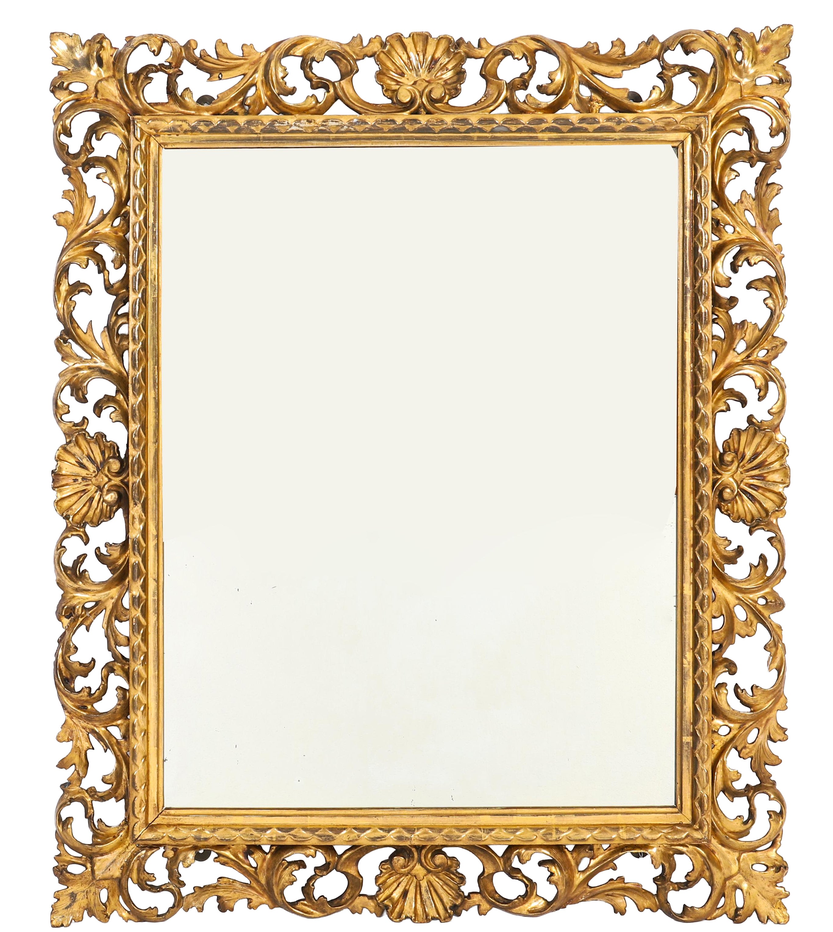 Antique Italian Giltwood Florentine Mirror 19th Century