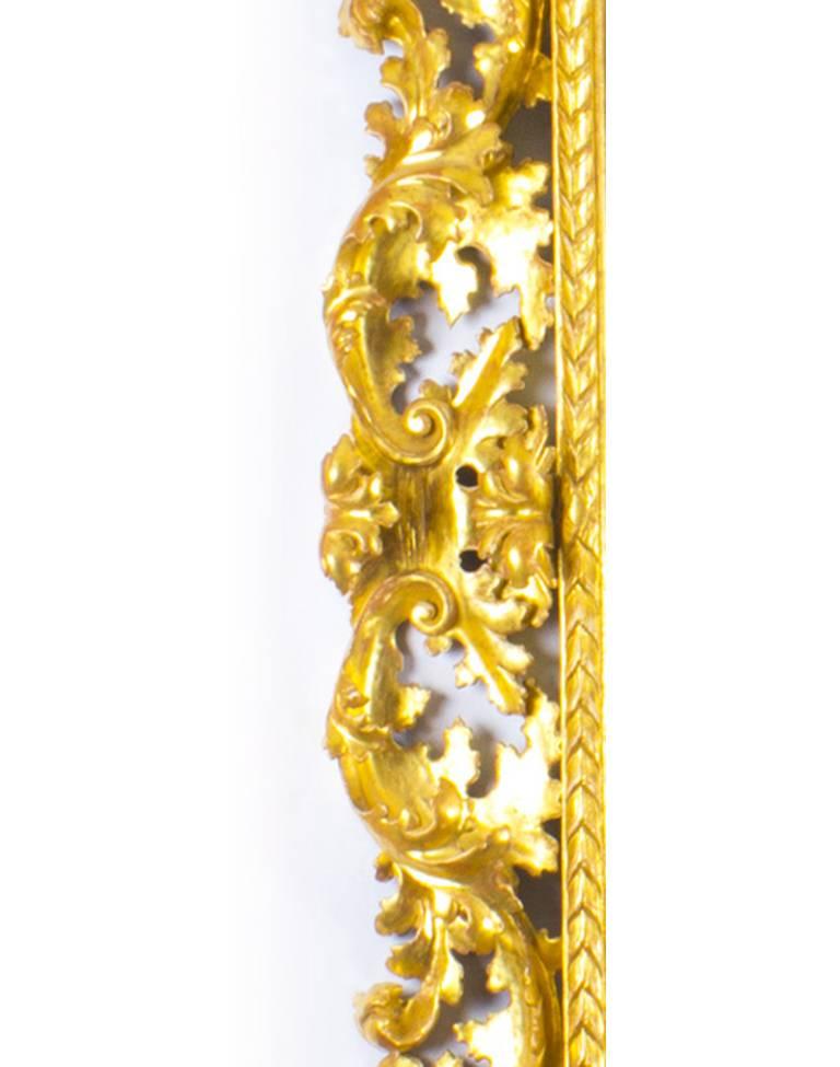 Antique Italian Giltwood Florentine Overmantel Mirror, 19th Century In Excellent Condition In London, GB