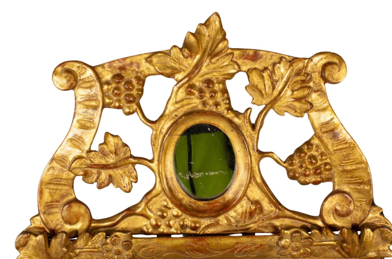 Antike italienische Giltwood & Quecksilber Glas Spiegel (Regency) im Angebot