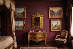 Antique Italian Giltwood Mirror Carved with Fruiting Vines, 19th Century
