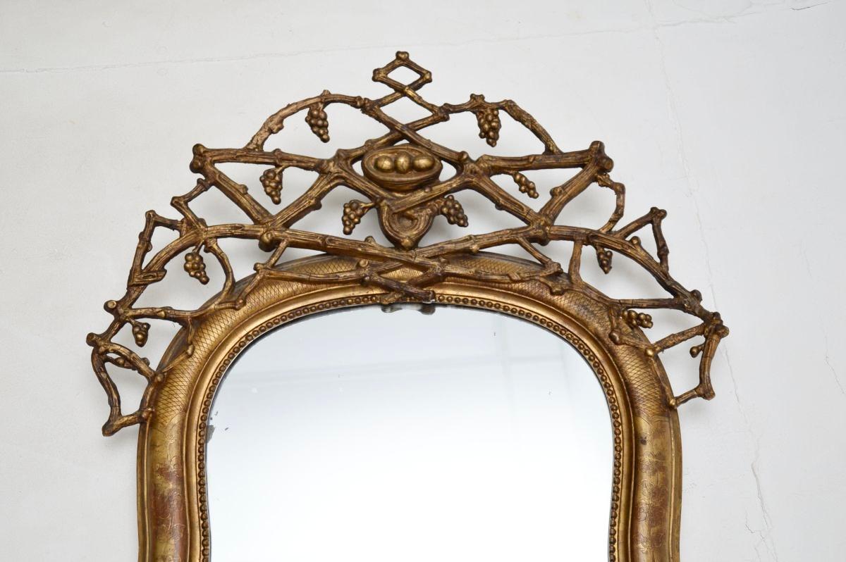 Antique Italian Giltwood Mirror For Sale 1