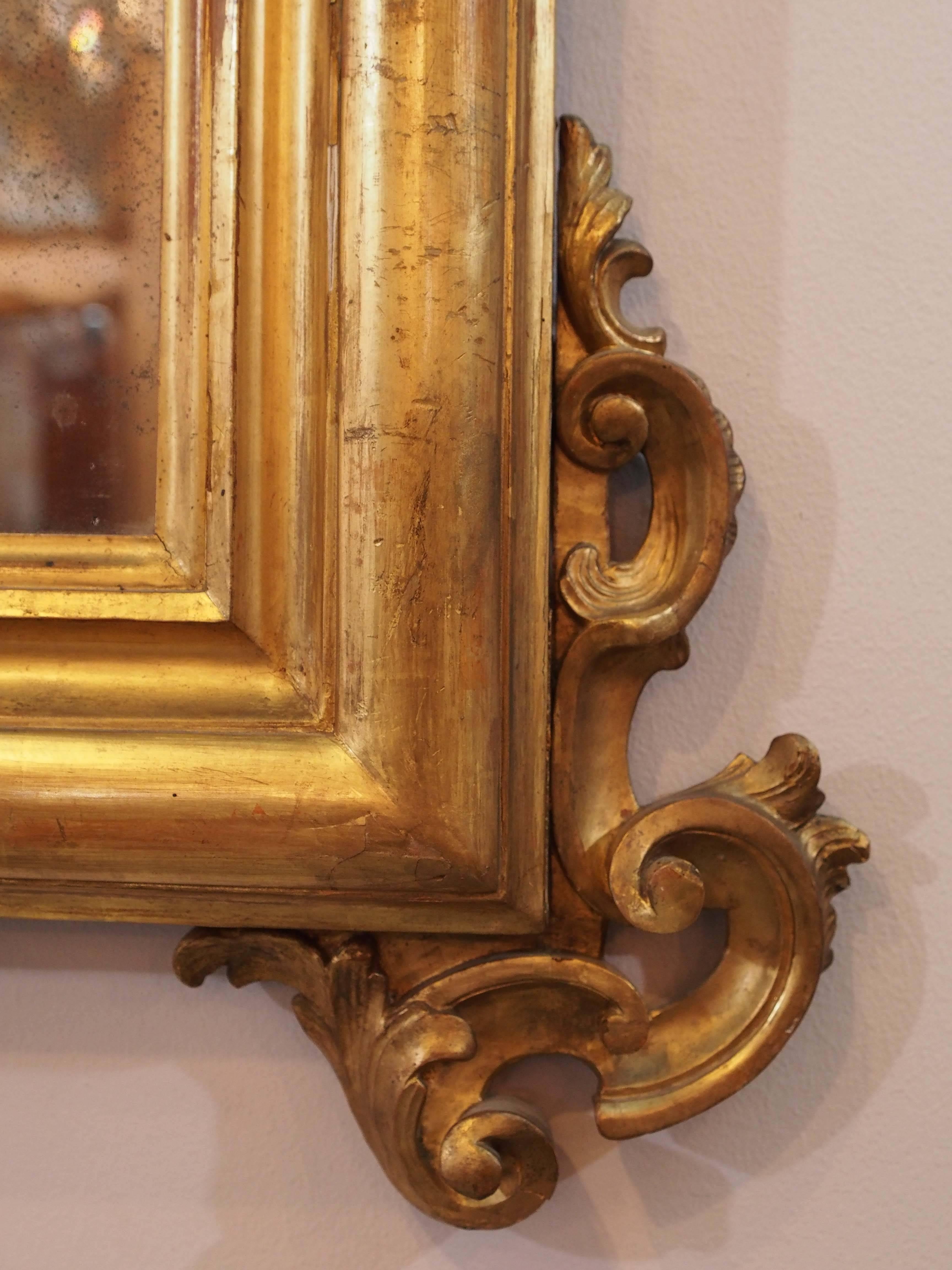 Antique Italian Giltwood Mirror 2