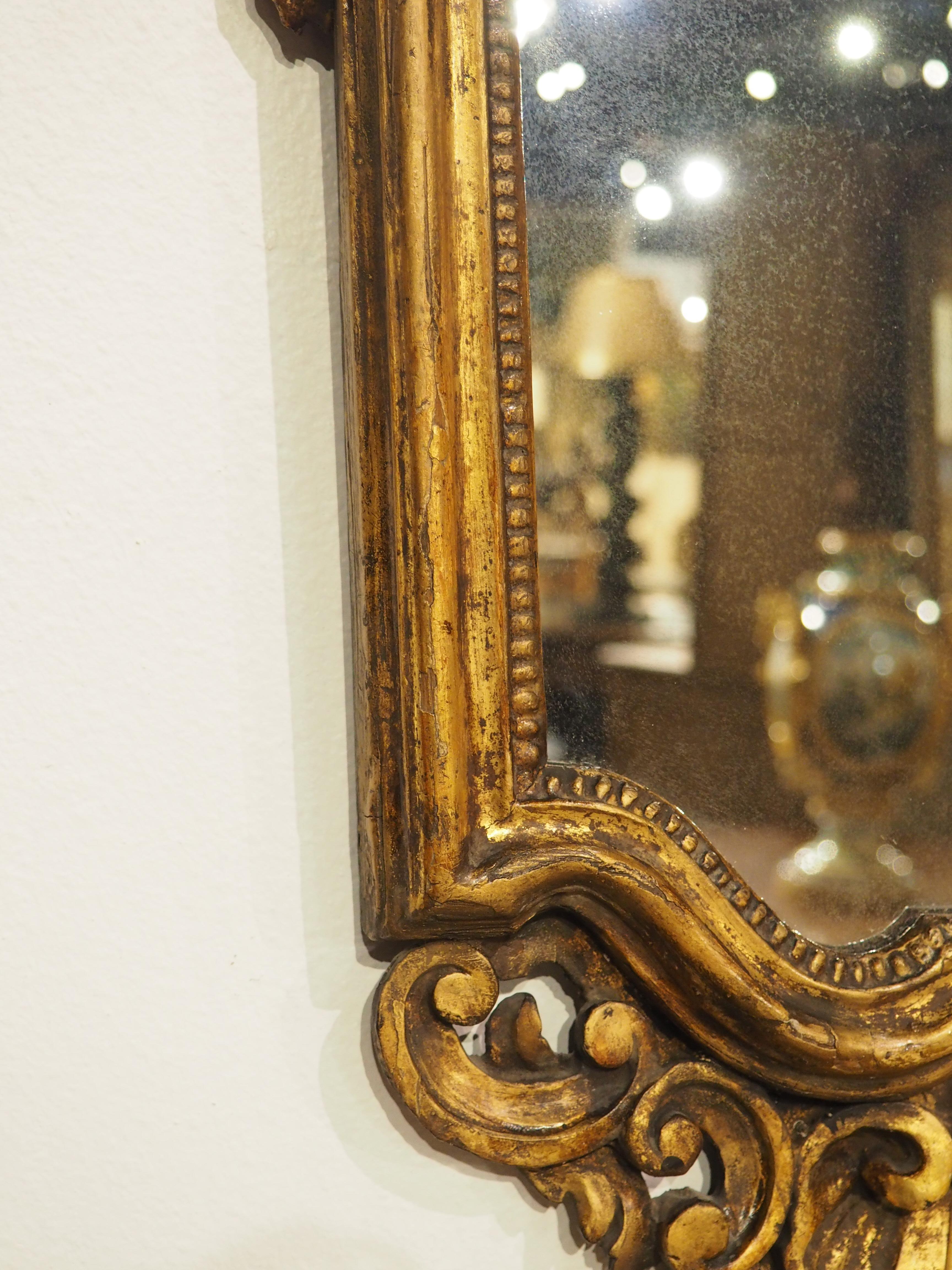Antique Mirror italien en bois doré, Venise, 19ème siècle Bon état - En vente à Dallas, TX