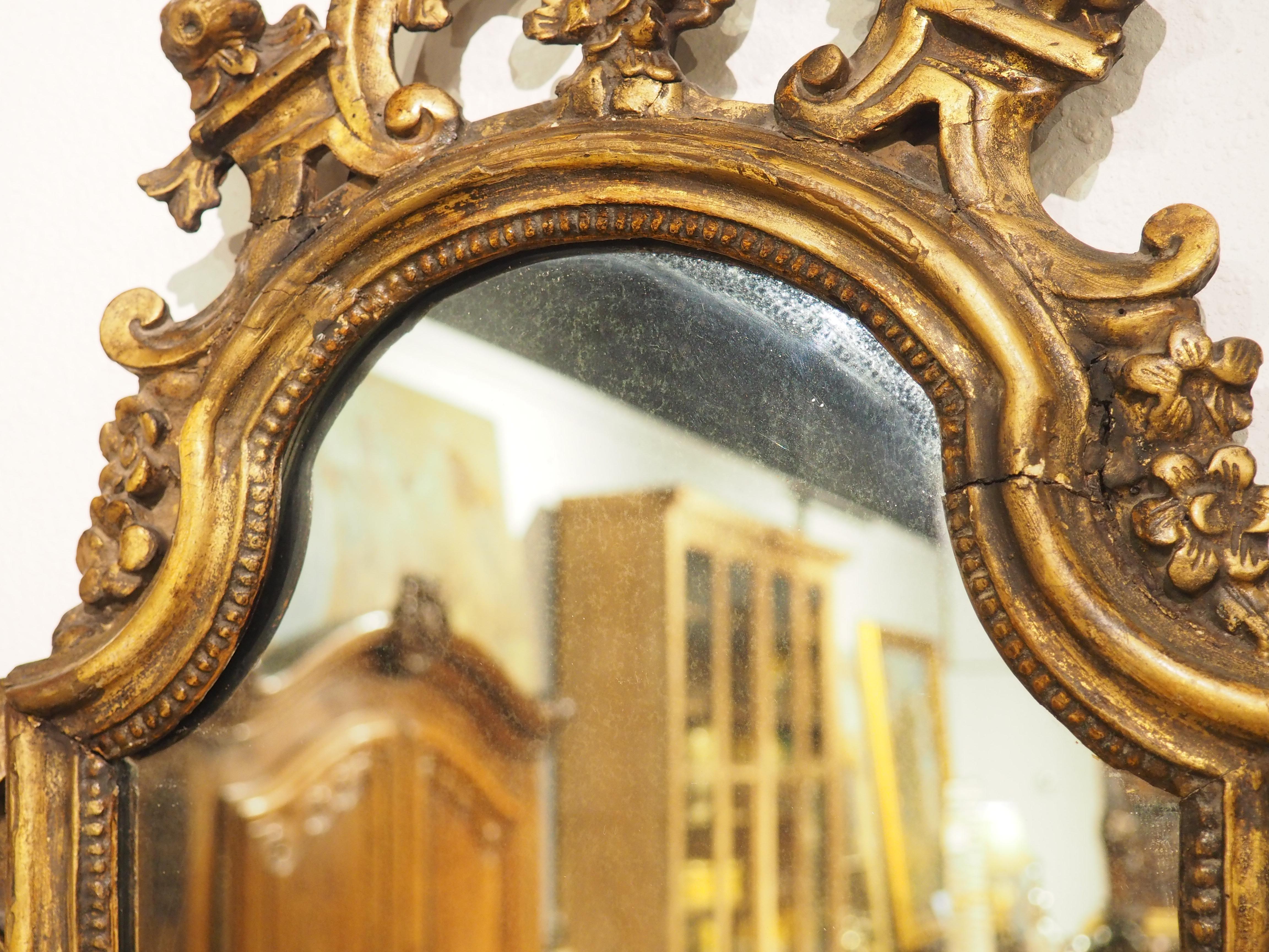 Antique Mirror italien en bois doré, Venise, 19ème siècle en vente 1