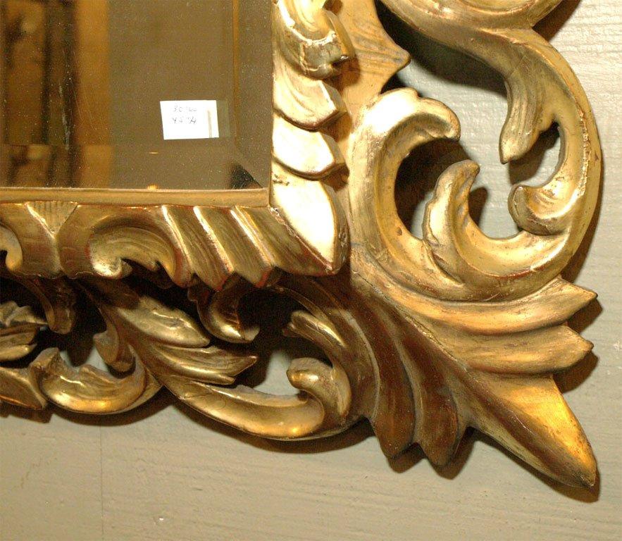 Antique Italian Giltwood Rococo Mirror In Good Condition For Sale In New Orleans, LA