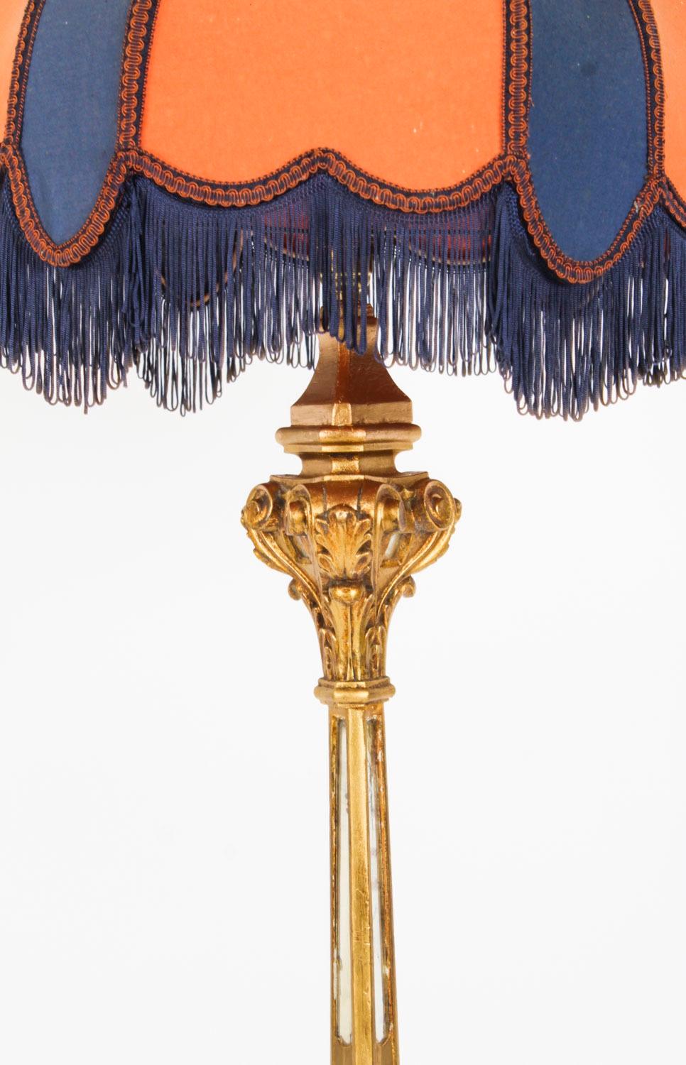Antique Italian Giltwood Torhchere Standard Lamp Early 19th Century For Sale 2