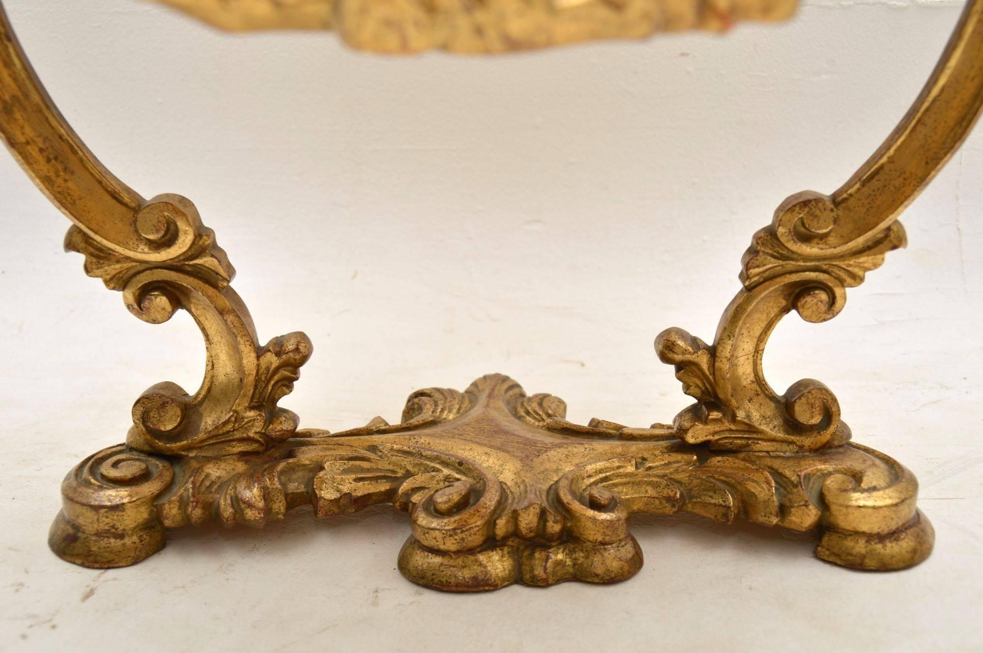 Antique Italian Giltwood Vanity Mirror 2