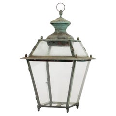 Antique Italian Glass Paneled Lantern