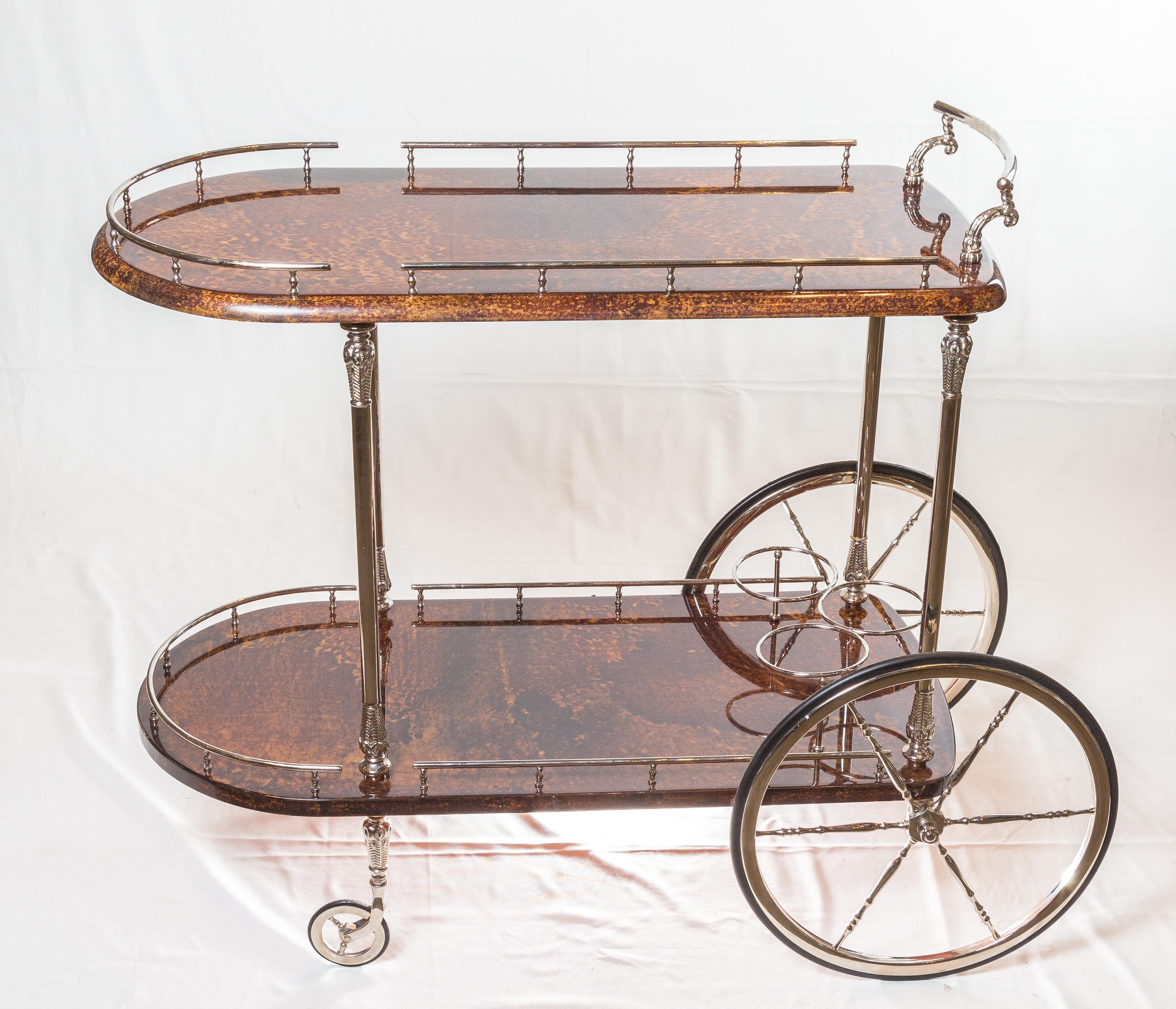 antique bar cart