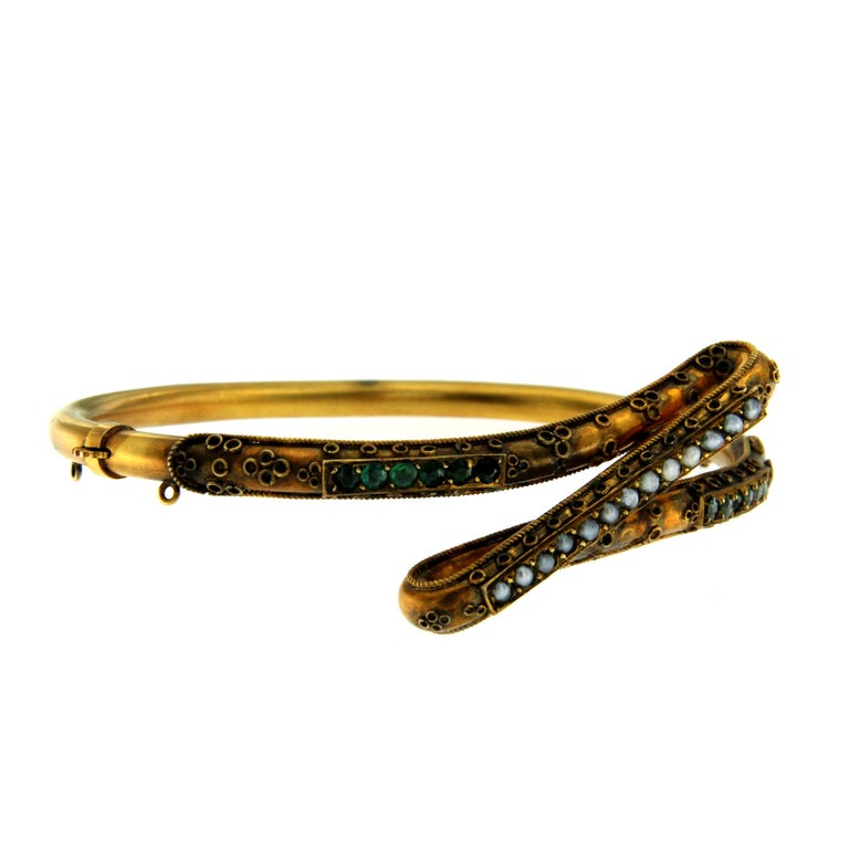 Antique Italian Gold Bangle Bracelet at 1stDibs antique italian gold bracelet