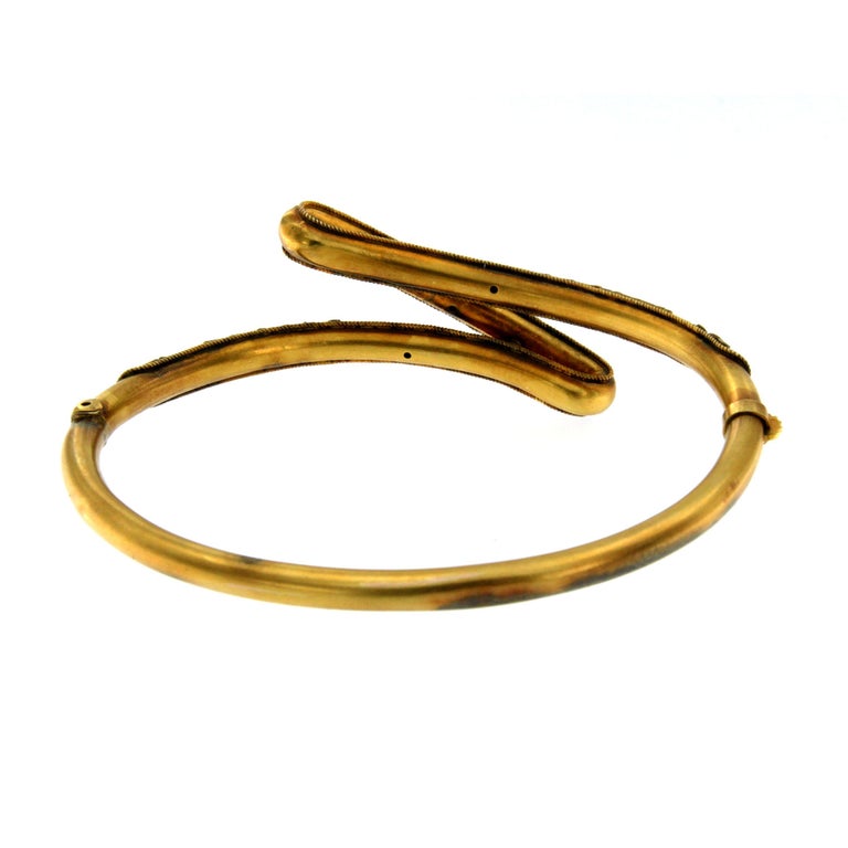 Antique Italian Gold Bangle Bracelet at 1stDibs | antique italian gold ...