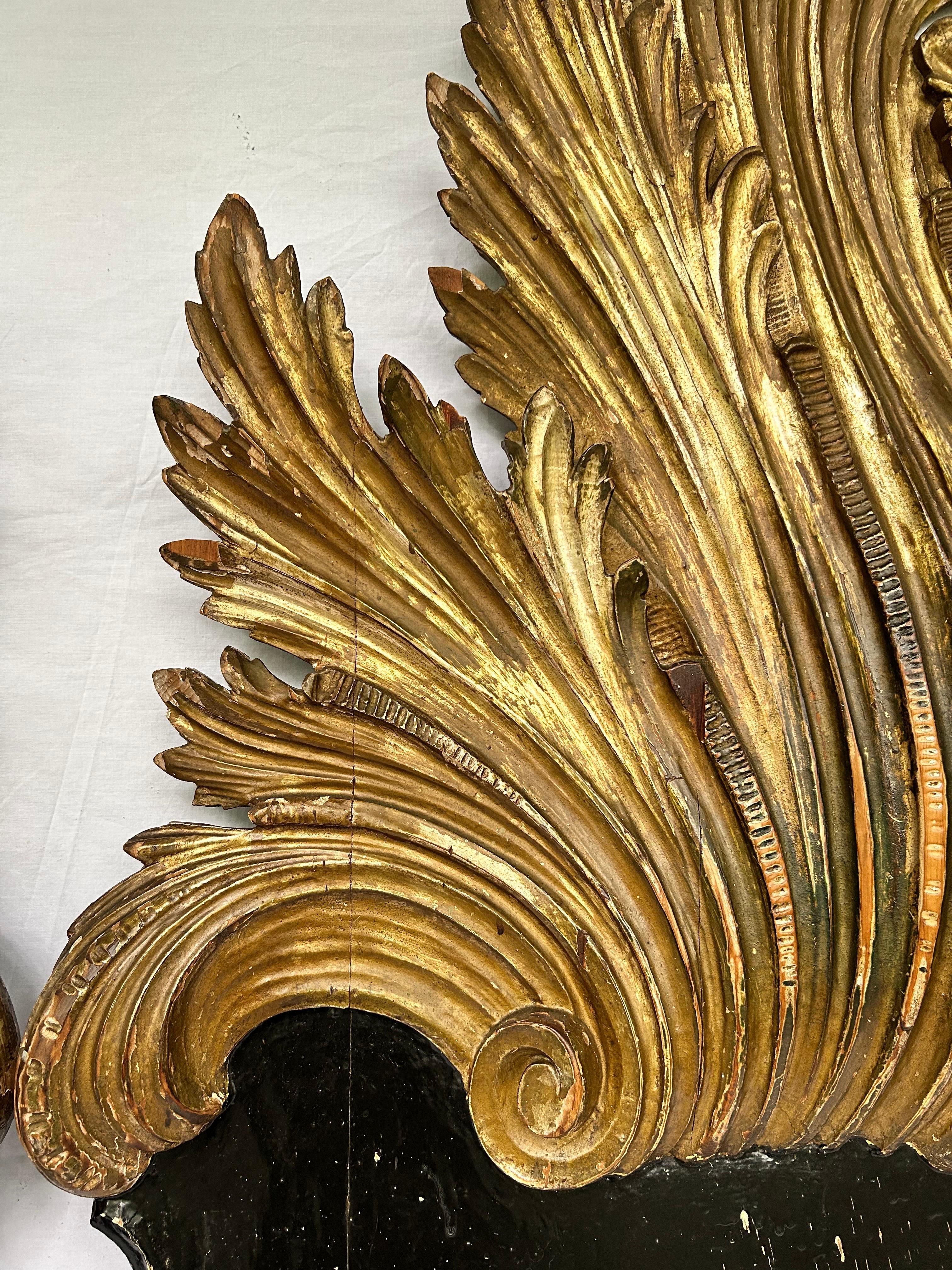 Antique Italian Gold Gilt Hand Carved Headboards Collection of Jackie Rogers NYC For Sale 6