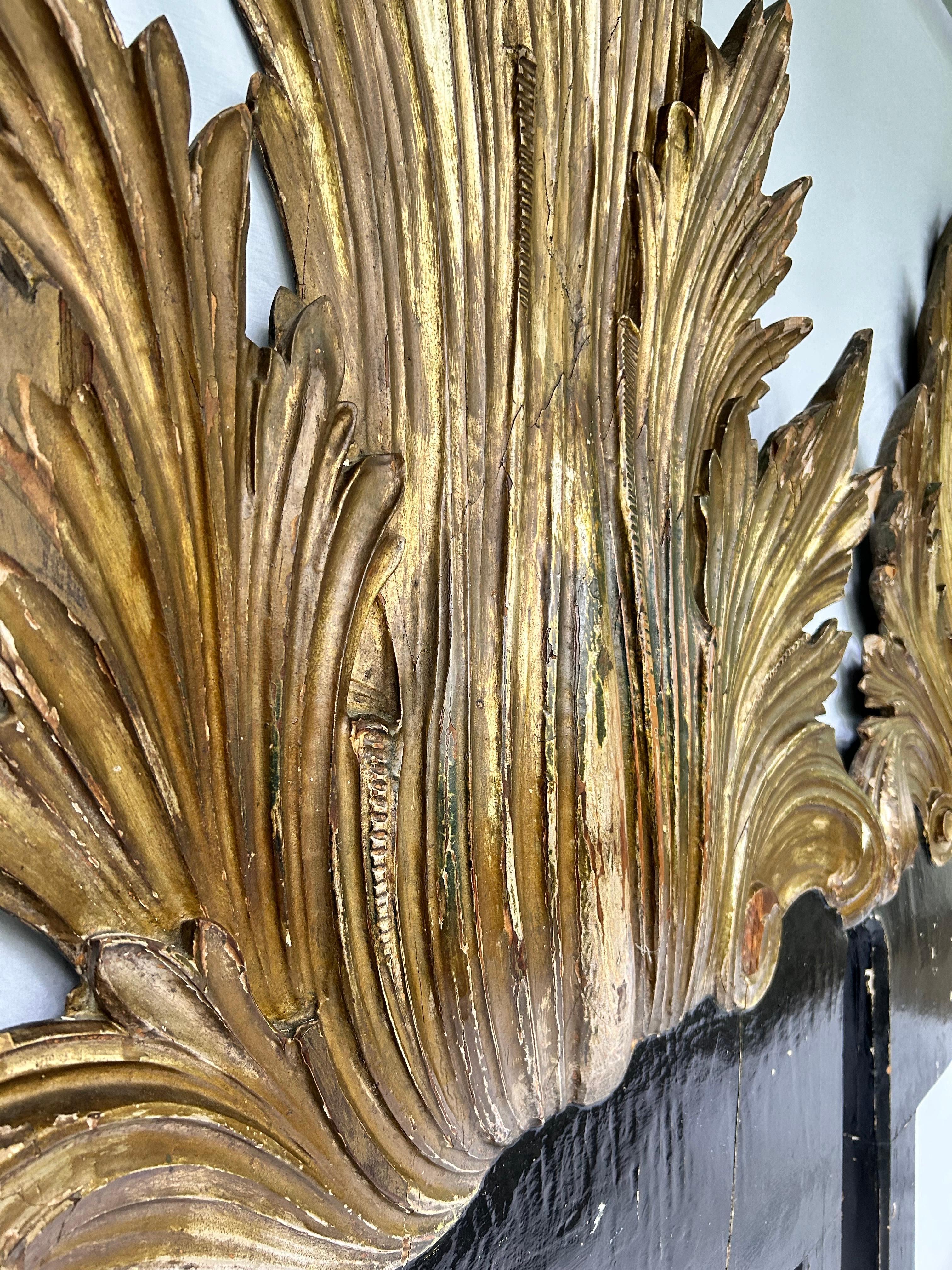 Antique Italian Gold Gilt Hand Carved Headboards Collection of Jackie Rogers NYC For Sale 8