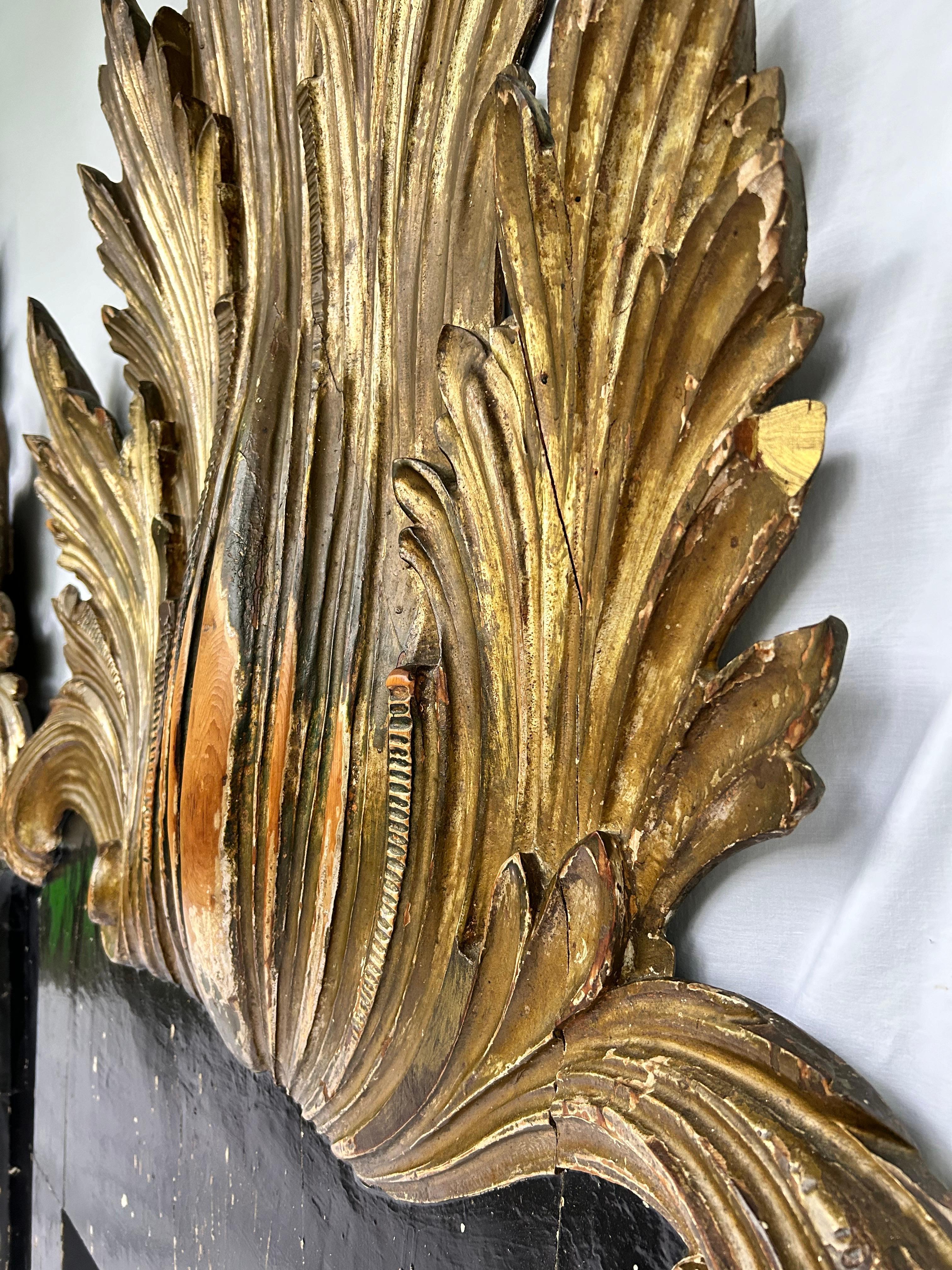 Antique Italian Gold Gilt Hand Carved Headboards Collection of Jackie Rogers NYC For Sale 9