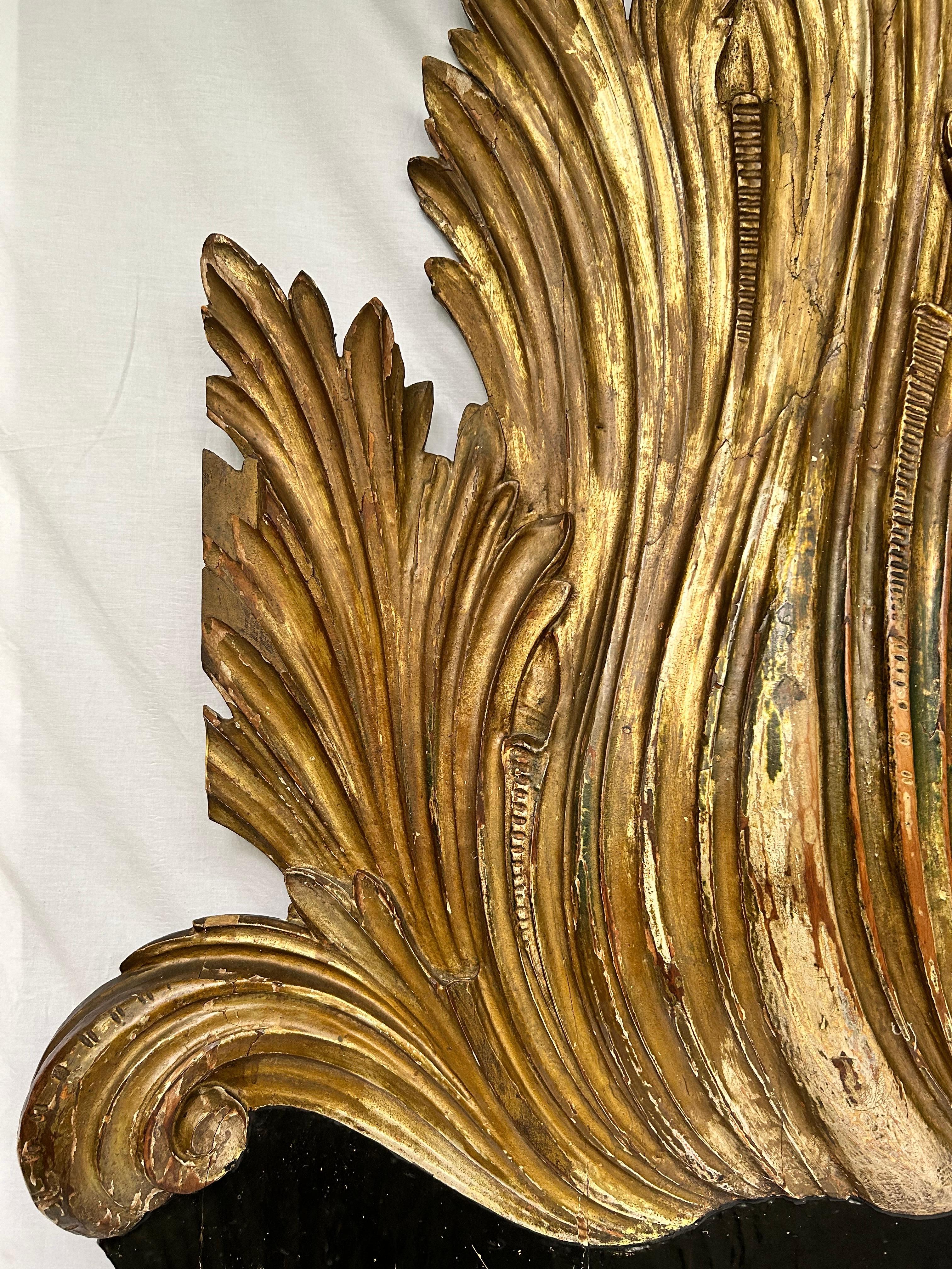 Antique Italian Gold Gilt Hand Carved Headboards Collection of Jackie Rogers NYC For Sale 2